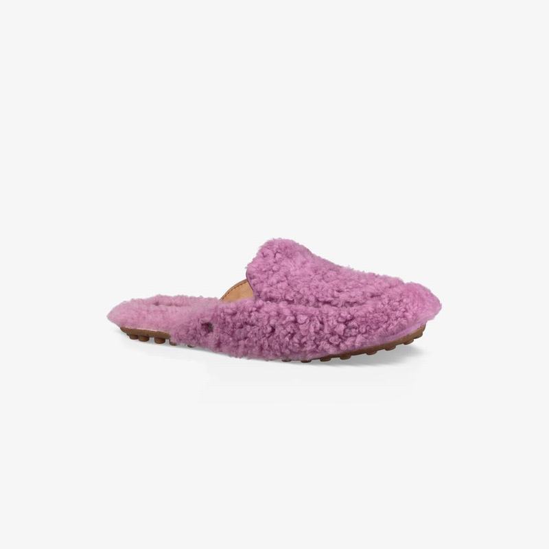 Loafers UGG Lane Fluff Slip-On Femme Lavande Soldes 983IBSJT